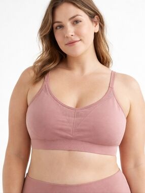 Soma Seamless Ballet Back Wireless Bra Mauve Size XXL